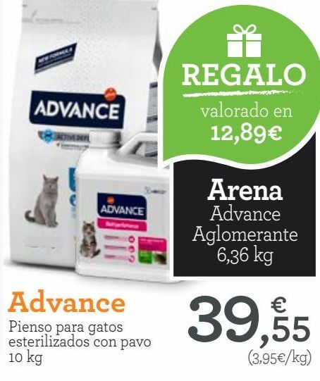 Oferta de Advance Pienso para gatos esterilizados con pavo  por 39,55€
