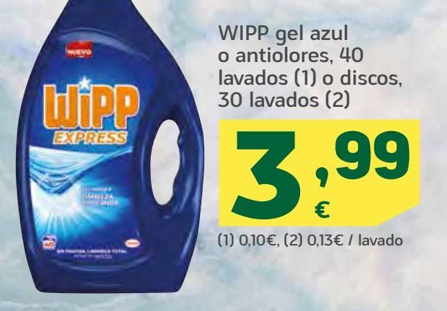 Oferta de WIPP gel azul o antiolores  por 3,99€