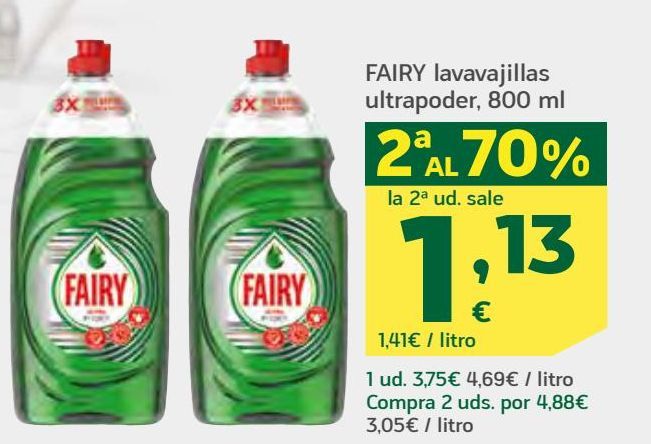Oferta de FAIRY lavavajillas ultrapoder por 3,75€
