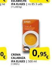 Oferta de Og  0,95€  CREMA CALABAZA IFA ELIGES | 500 ml (1.906/L  por 