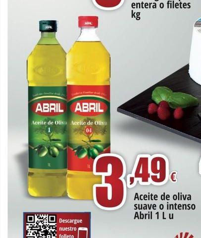 Oferta de Aceite de oliva Abril por 