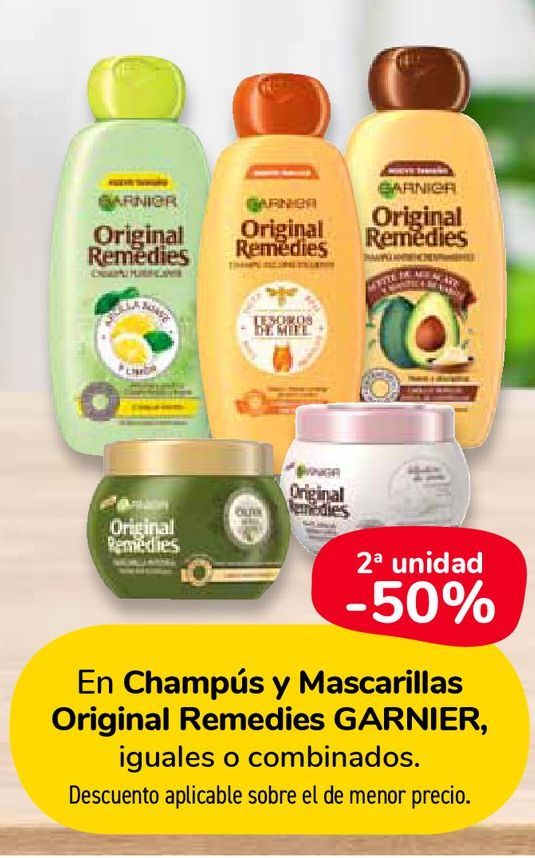 Oferta de En Champús y Mascarillas Original Remedies GARNIER  por 