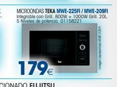 Oferta de MICROONDAS TEKA MWE-225F/MWE-209F1 Integrable con Grill. 800W + 1000W Grill. 20L 5 Niveles de potencia. 01158221  pro NW 228  179€  por 179€