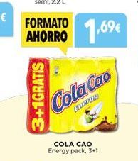 Oferta de AHORRO 1,69€  3+1 GRATIS  Cola Cao  LE  COLA CAO Energy pack, 3+1  por 