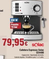 Oferta de Cafetera espresso Solac por 