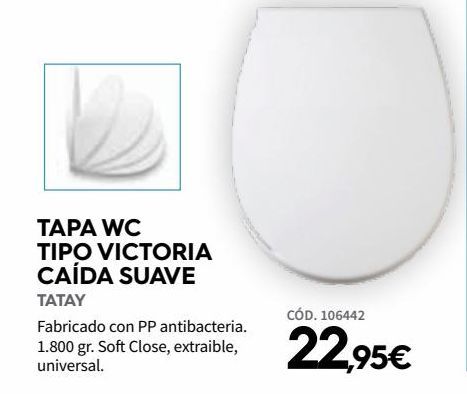Oferta de Tapa de wc Tatay por 22,95€