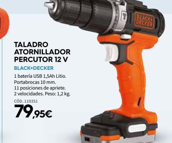 Oferta de Taladro atornillador Black & Decker por 79,95€