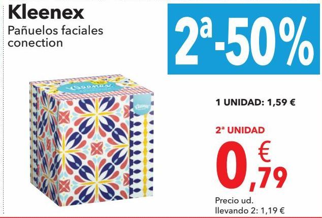 Oferta de Pañuelos de papel Kleenex por 1,59€