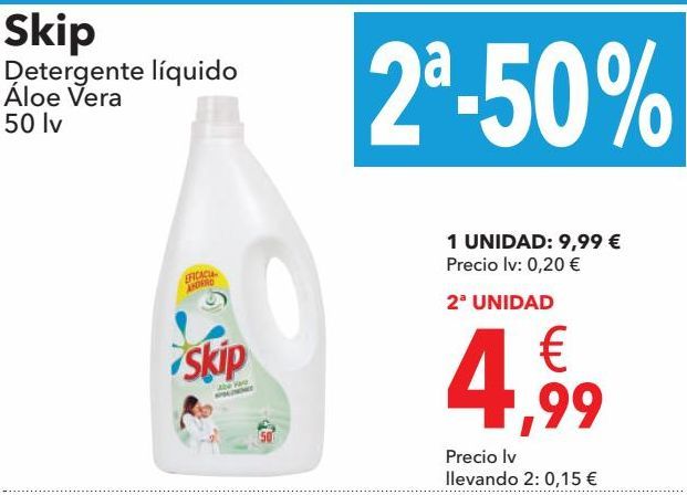 Oferta de Detergente líquido Skip por 9,99€