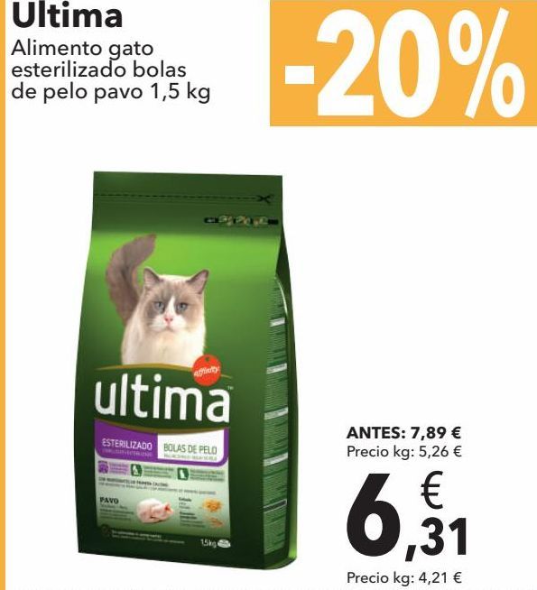 Oferta de Comida para gatos Última por 6,31€