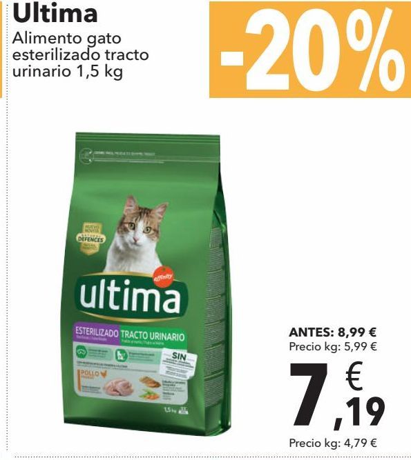 Oferta de Comida para gatos Última por 7,19€