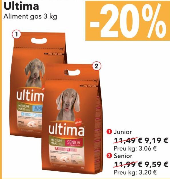 Oferta de Comida para perros Última por 9,19€