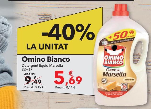 Oferta de Detergente líquido Omino Bianco por 5,69€
