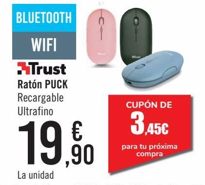 Oferta de Trust Ratón PUCK  por 19,9€