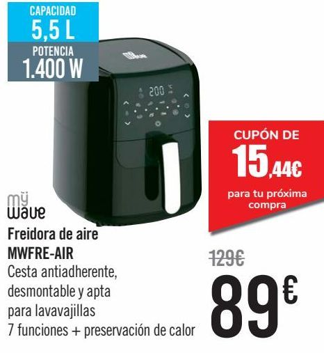 Oferta de My Wave Freidora de aire MWFRE-AIR  por 89€