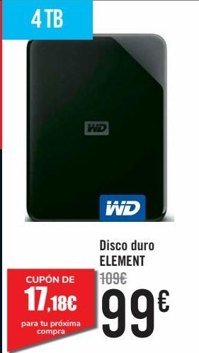Oferta de Disco duro ELEMENT  por 99€