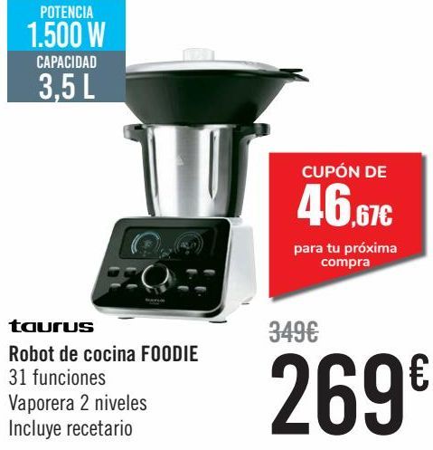 Oferta de Taurus Robot de cocina FOODIE  por 269€