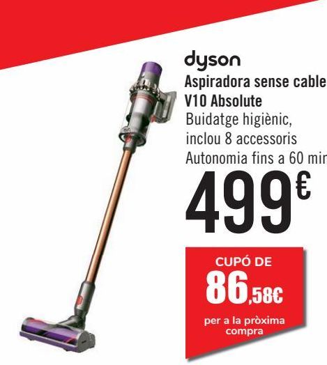 Oferta de Dyson Aspirador sin cable V10 Absolute  por 499€