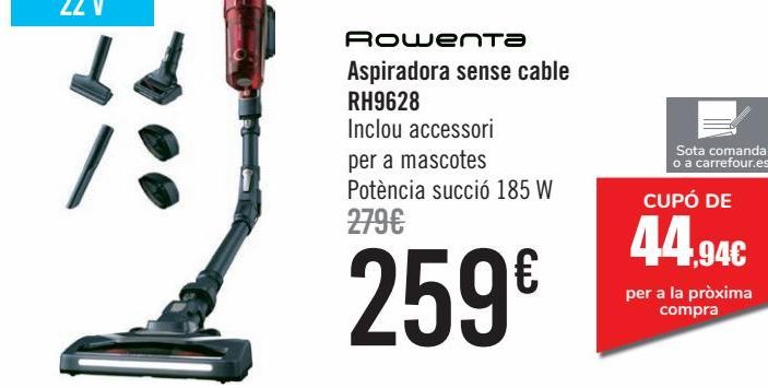 Oferta de Rowenta Aspirador sin cable RH9628  por 259€