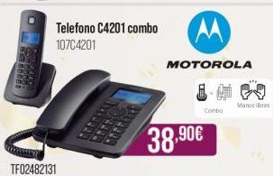 Oferta de Telefono C4201 combo 107C4201  M  CA  MOTOROLA  Marbres  Combo  38,90€  TFO2482131  por 38,9€