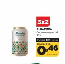Oferta de Cerveza especial Alhambra por 