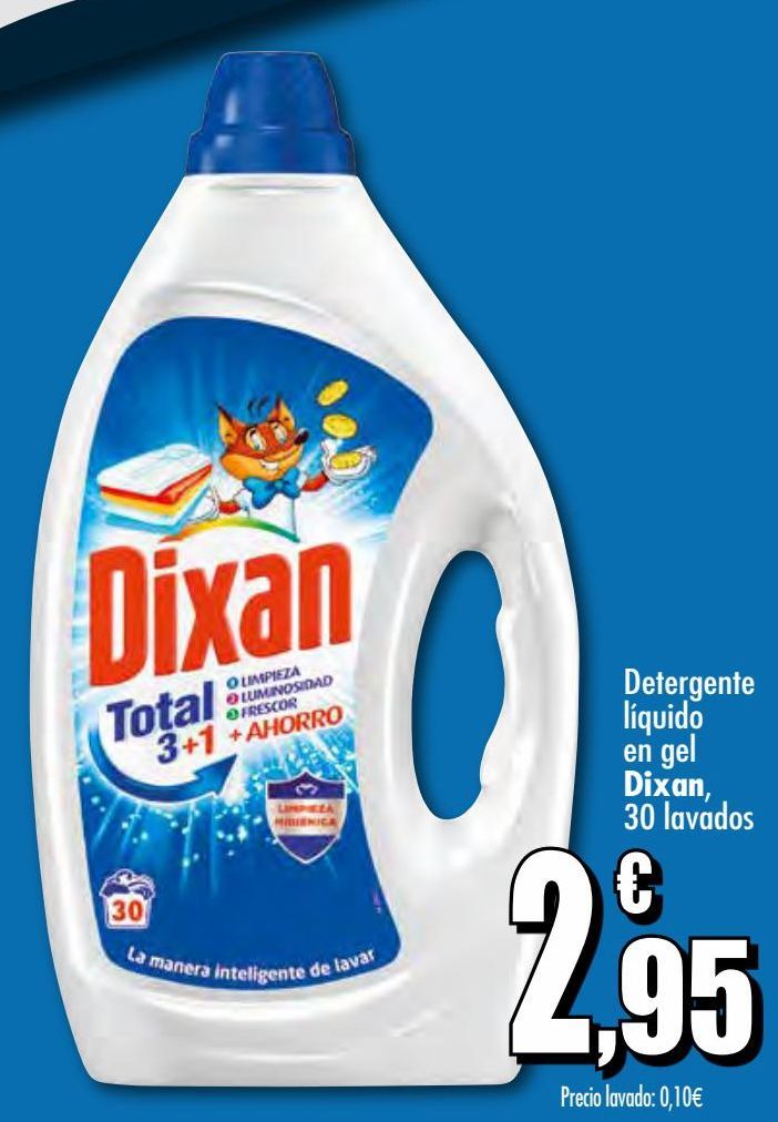 Oferta de Detergente líquido en gel Dixan por 2,95€