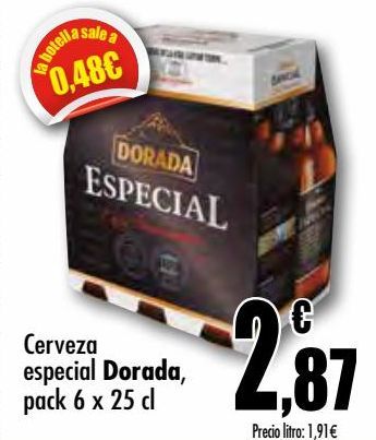 Oferta de Cerveza especial Dorada por 2,87€