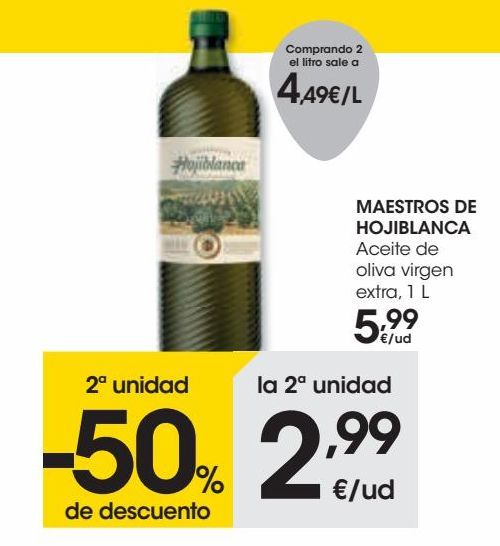 Oferta de MAESTROS DE HOJIBLANCA Aceite de oliva virgen extra  por 5,99€