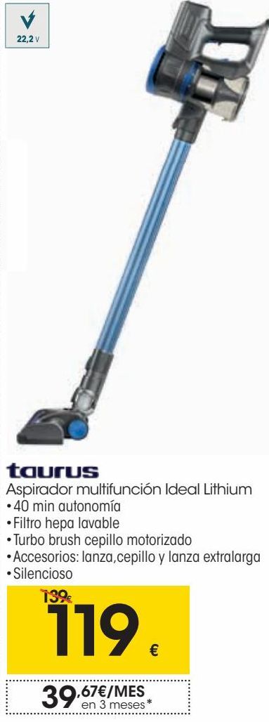 Oferta de TAURUS Aspirador multifunción Ideal Lithium  por 119€