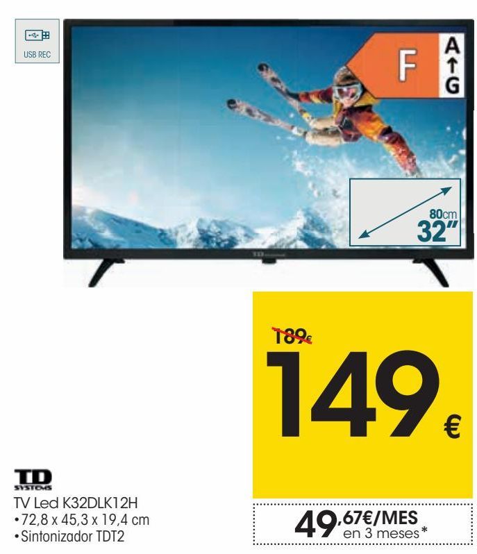 Oferta de TD SYSTEMS TV Led K32DLK12H por 149€