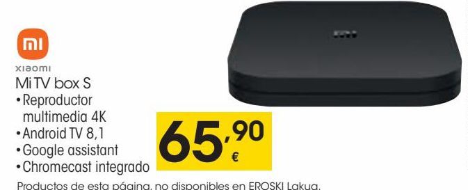 Oferta de XIAOMI Mi TV box S por 65,9€