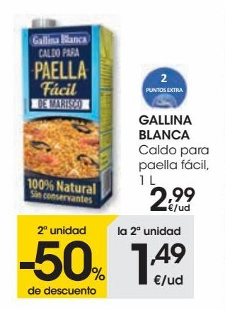 Oferta de GALLINA BLANCA Caldo para paella fácil 1L por 2,99€