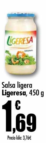 Oferta de Salsa ligera 450g Ligeresa por 1,69€