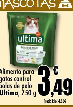 Oferta de Alimento para gatos control bolas de pelo 750g Última por 3,49€