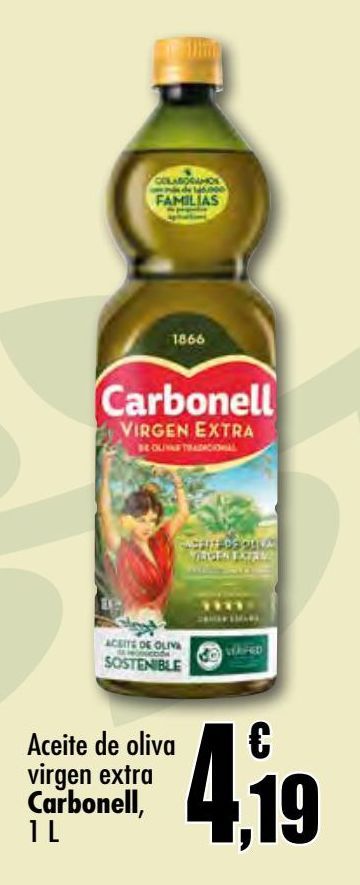 Oferta de Aceite de oliva virgen extra 1L Carbonell por 4,19€