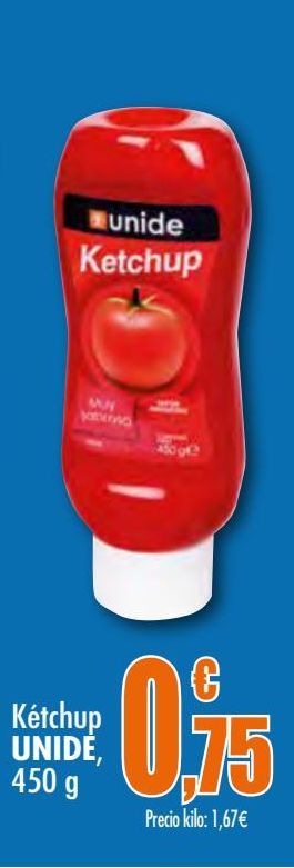 Oferta de Ketchup 450g Unide por 0,75€