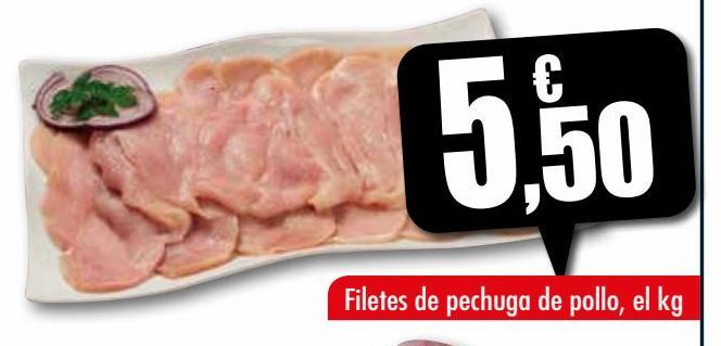 Oferta de Filetes de pechuga de pollo, el Kg por 5,5€
