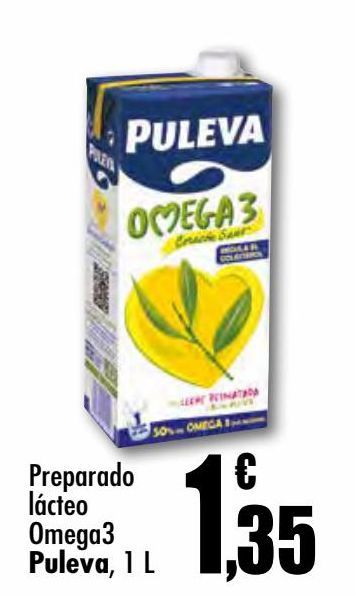 Oferta de Preparado lácteo Omega3 1L Puleva por 1,35€
