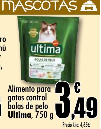 Oferta de Alimento para gatos control bolas de pelo 750g Última por 3,49€