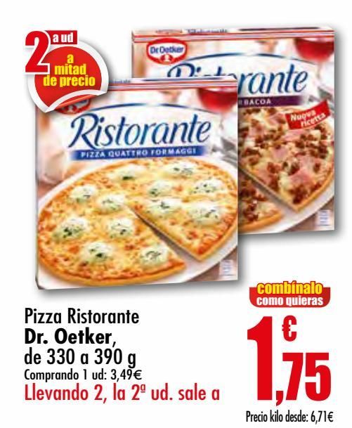 Oferta de Pizza ristorante Dr Oetker por 3,49€