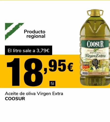 Oferta de Aceite de oliva virgen extra COOSUR  por 18,95€