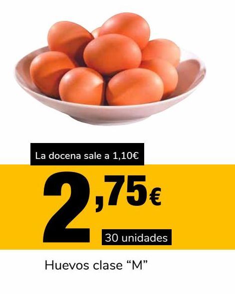 Oferta de Huevos clase "M" por 2,75€