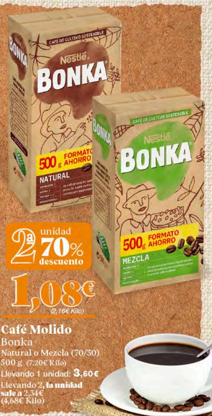 Oferta de Cápsulas de café Bonka por 3,6€