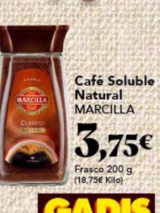 Oferta de Café soluble Marcilla por 3,75€