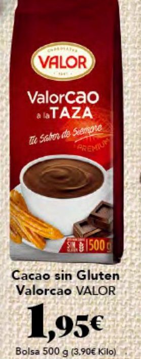 Oferta de Chocolate a la taza Valor por 1,95€
