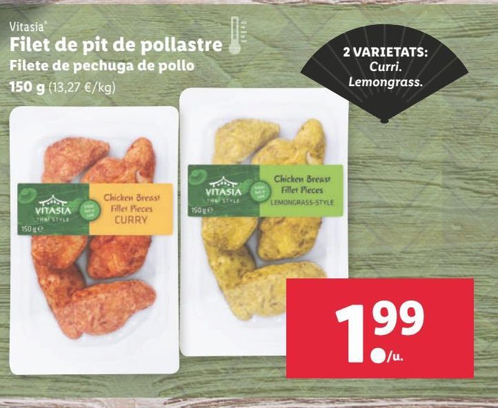 Oferta de Filetes de pollo Vitasia por 1,99€