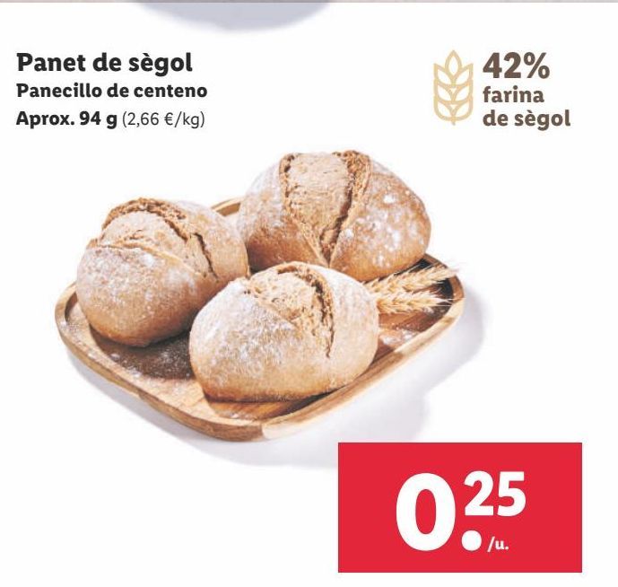 Oferta de Pan de centeno por 0,25€