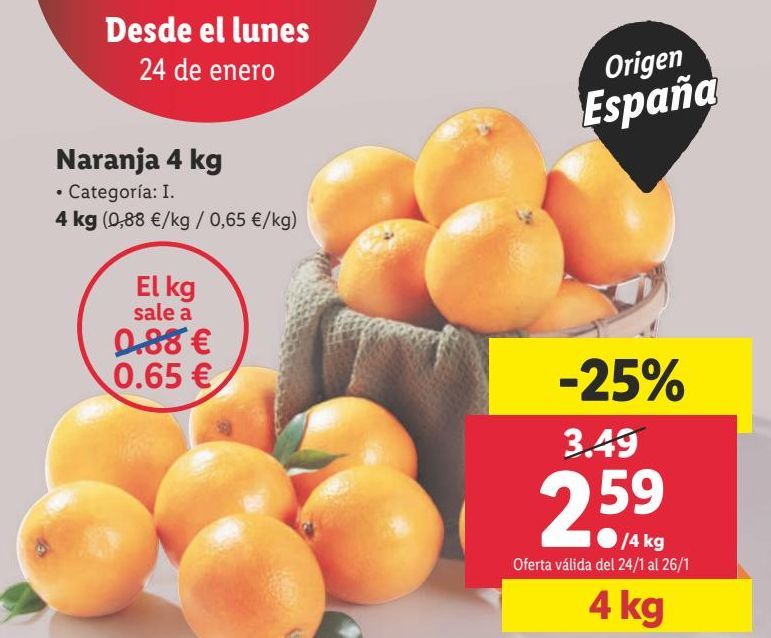 Oferta de Naranjas por 2,59€