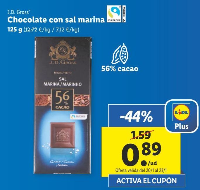 Oferta de Chocolate J. D. Gross por 0,89€