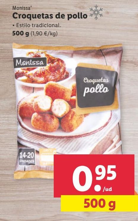 Oferta de Croquetas de pollo Monissa por 0,95€